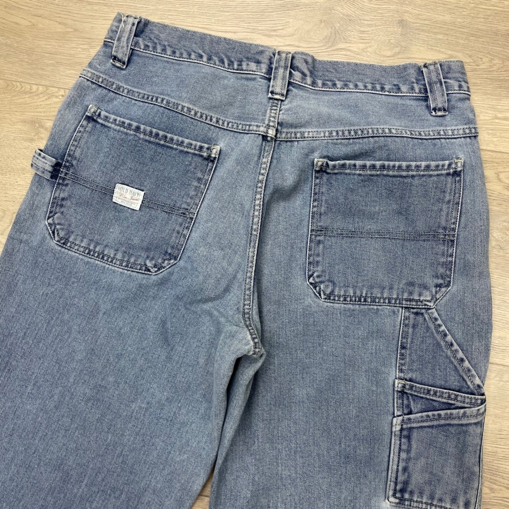 Old Navy Painters Jeans Mens 34x30 Blue Denim Carpenter Utility Pants Skater VTG
